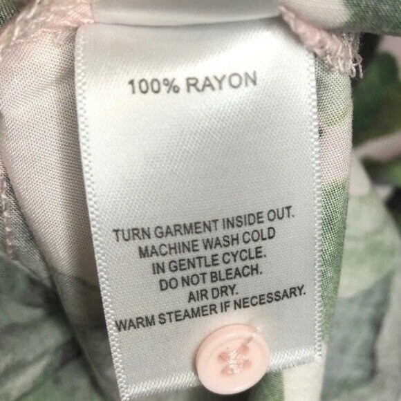 Crosby Blouse Top Button Up Pink Green large NEW - Picture 8 of 8